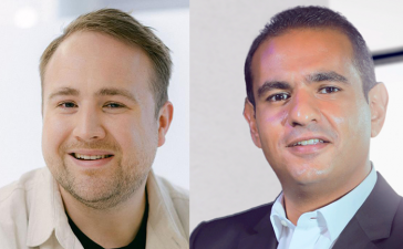 From left, Sam Bevan, Global Head of Emerging and Scaled at Spotify, and Mohamed Megahed, Managing Director, MENAT, Aleph.